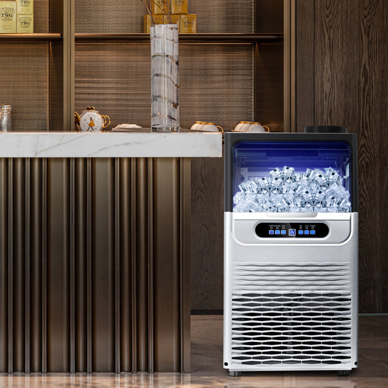 JOEAONZ Ice Maker 90 Lb. Daily Production Cube Clear Ice Freestanding Ice Maker