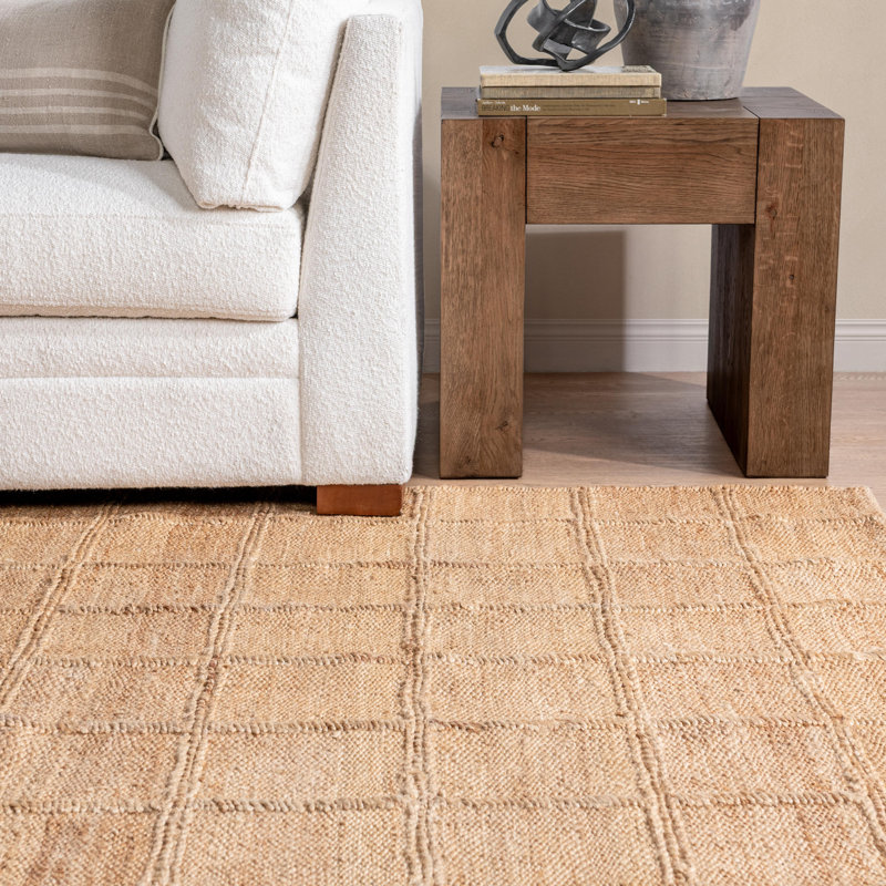 Aberdeen Handwoven Jute Accent Rug, Ivory, Rectangle 5' x 8'