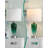 26'' Glass Table Lamp for Nightstand Deco Gradient Green Modern Lamp with Led Bulb