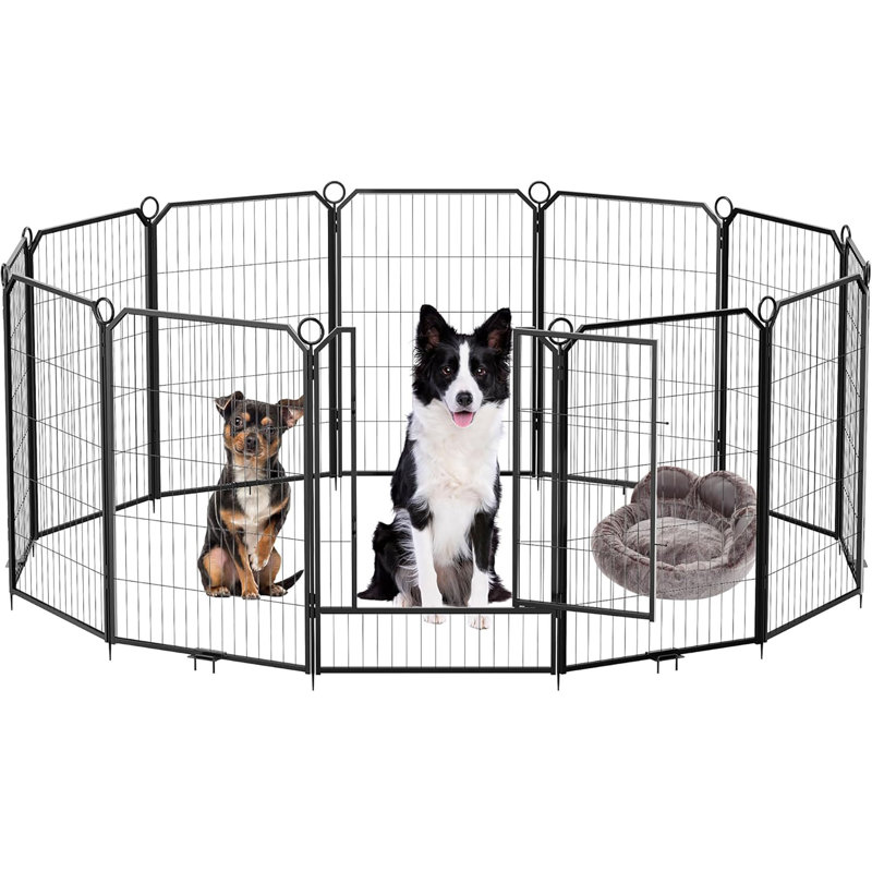 Grand parc portatif pour chien avec barrière