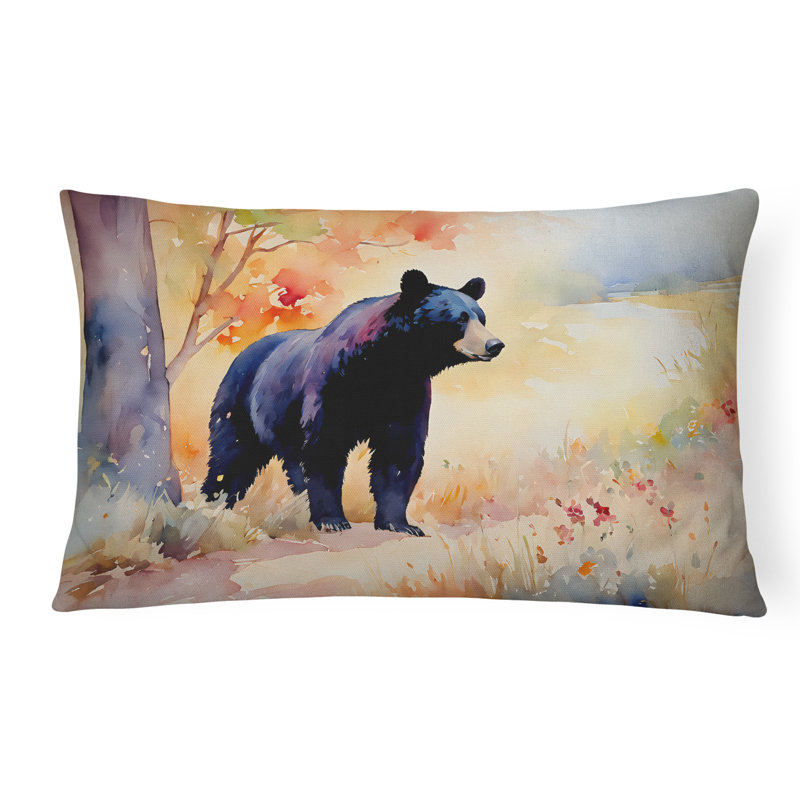 American Black Bear Throw Pillow