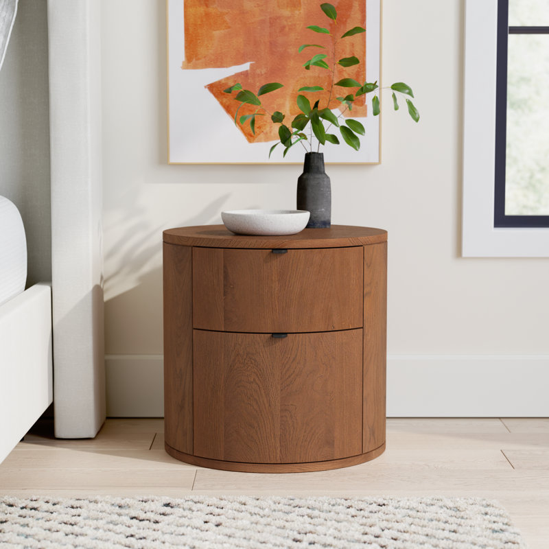 Element Two Drawer 19" Nightstand, Brown
