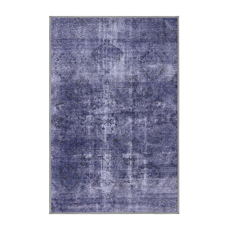 Tapis bleu foncé Revley, Rectangle 4 pi x 6 pi