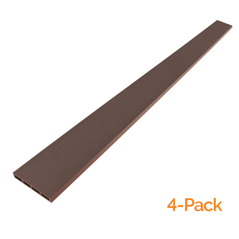 Ensemble de 4 panneaux de clôture 5,5 po x 72 po x 0,75 po, Espresso brun