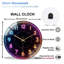 Horloge murale à DEL avec chiffres colorés et minuterie