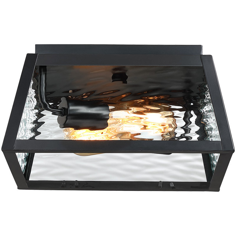 Plafonnier encastré d'extérieur noir 5 lumières Narka