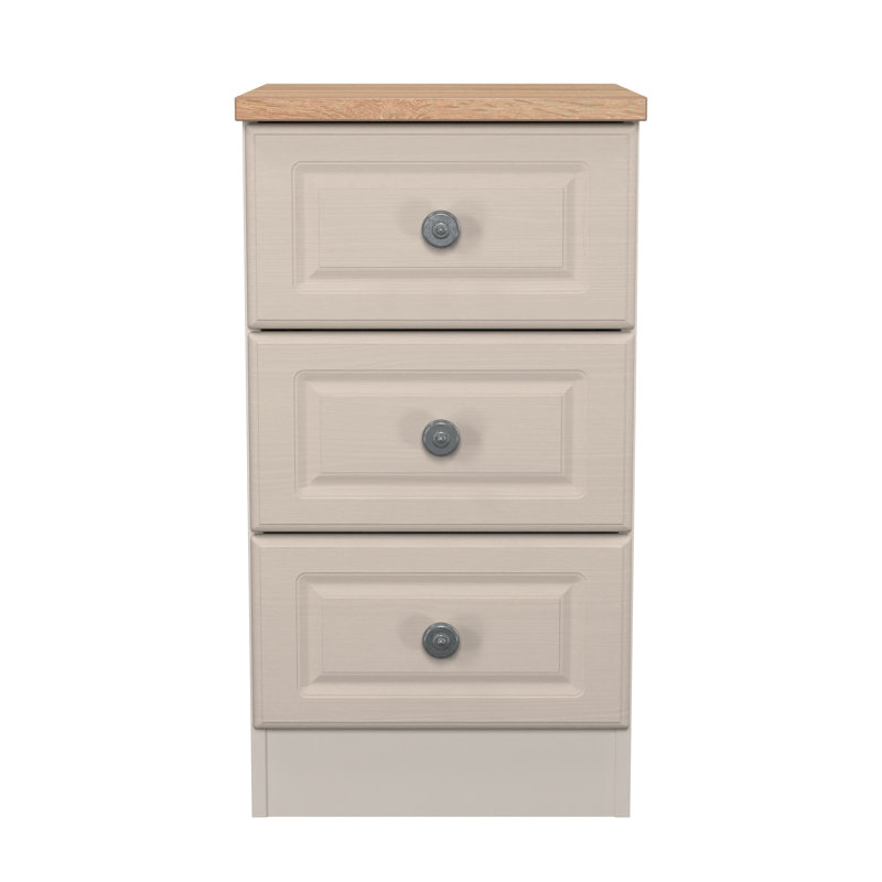 Arpelar 37cm W Manufactured Wood Bedside Table, Beige