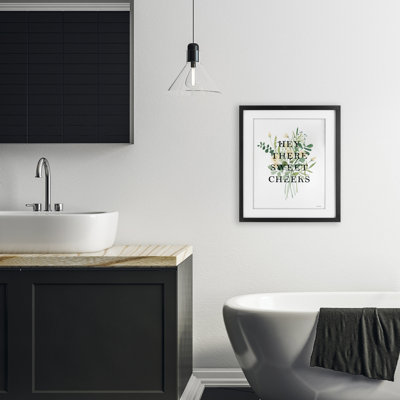 Hey There Sweet Cheeks Framed Print Under Glass, design by Rachel Nieman