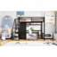 Lit mezzanine simple en métal avec bureau-1730906148