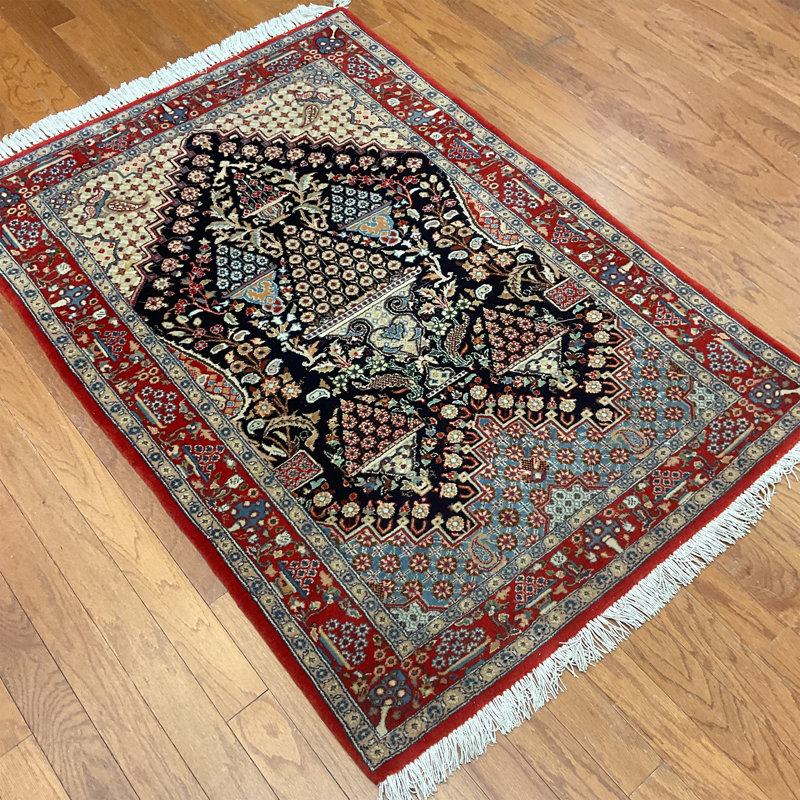  Handmade Qum Wool Rug