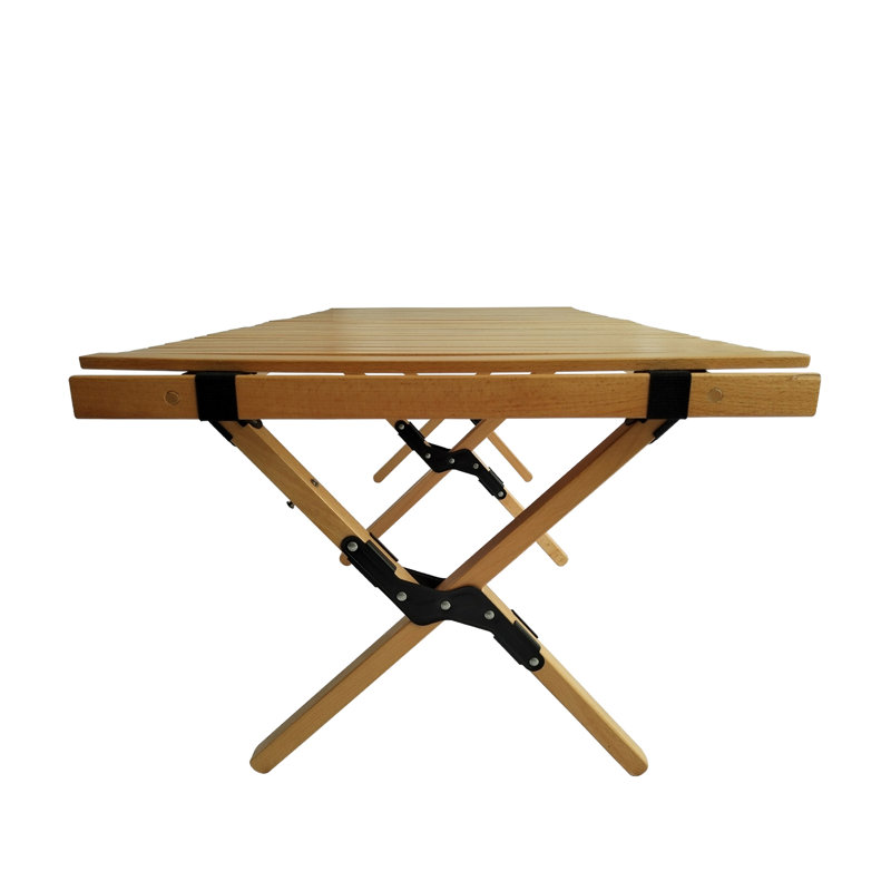 Multi-Function Wooden Foldable Portable Patio Dining Table, Natural Indoor And Outdoor Universal