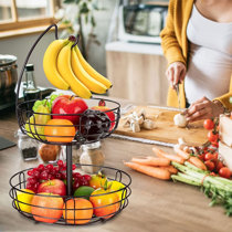 3 Tier Stainless Steel Fruit basket - Large Fruit Storage Bowl - HomeItUsa