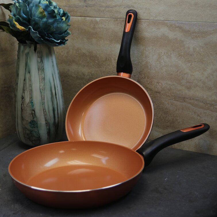 IKO Copper Ceramic Nonstick Frying Pan, Dishwasher Safe skillet, Soft Touch  Handle Cookware