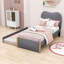 Lit plateforme tapissier en bois avec tête de lit simple et lit gigogne Jasontyler-1605067254