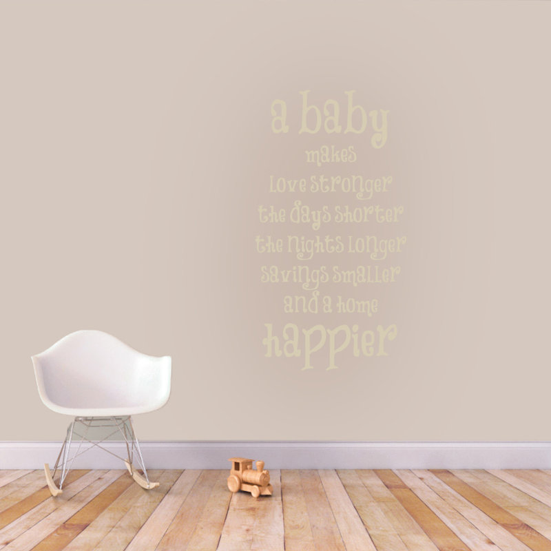 Décalcomanie murale "a bébé" , "home", Beige