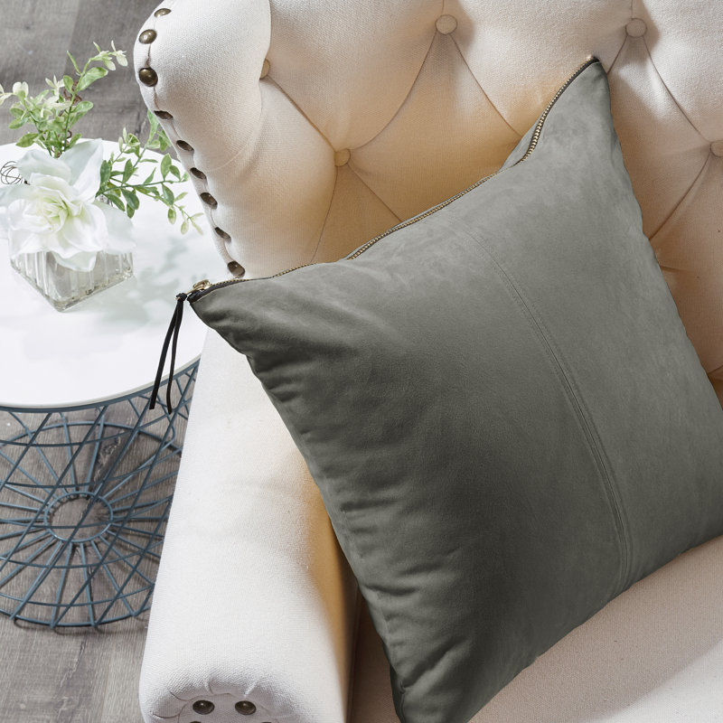 Housse de coussin carré, Gris argenté