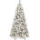 Arbre de Noël enneigé 9 pi avec 750 lumières DEL chaudes - Embouts de 1964, PVC enneigé et branches à aiguille dure, conception à charnières pour une installation facile, support en métal robuste - Arbre de vacances complet et réaliste