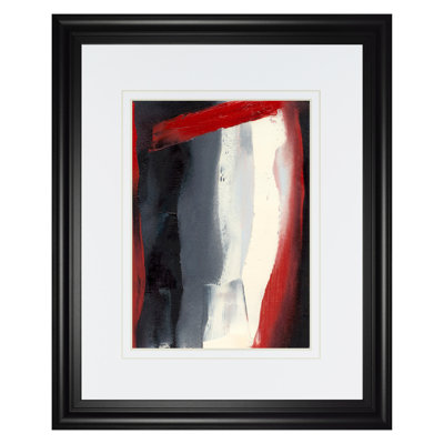 Art mural Red Streak II - 34 po x 40 po - cadre noir