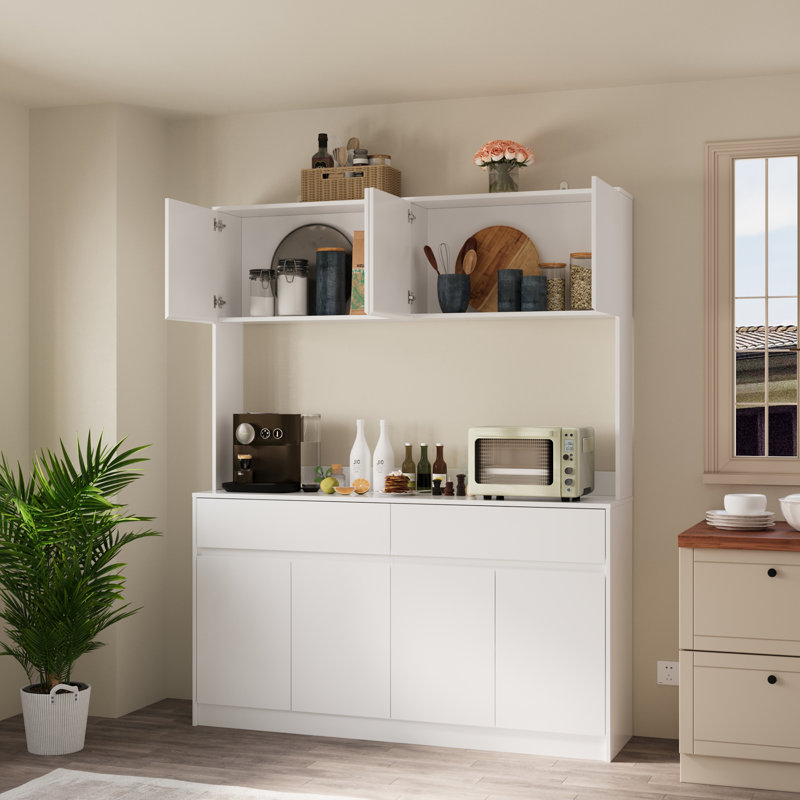 Armoire de rangement de 71 po de hauteur pour garde-manger, Blanc