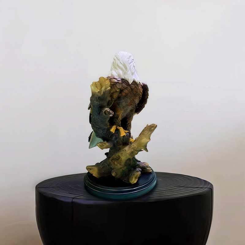 13" Handcrafted Bald Eagle Statue