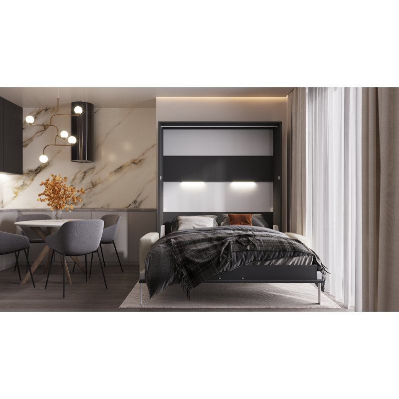 Neidelin Upholstered Bed, Grey/Cream