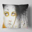 Belle fille aux yeux jaunes - coussin imprimé Portrait-29366827-29366830