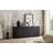 Sideboard Storage Cabinet TV Stand with wave pattern Buffet Cabinet Wooden Vertical Striped Cabinet