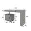 Ensemble coiffeuse avec tabouret et miroir Lovins-748824402