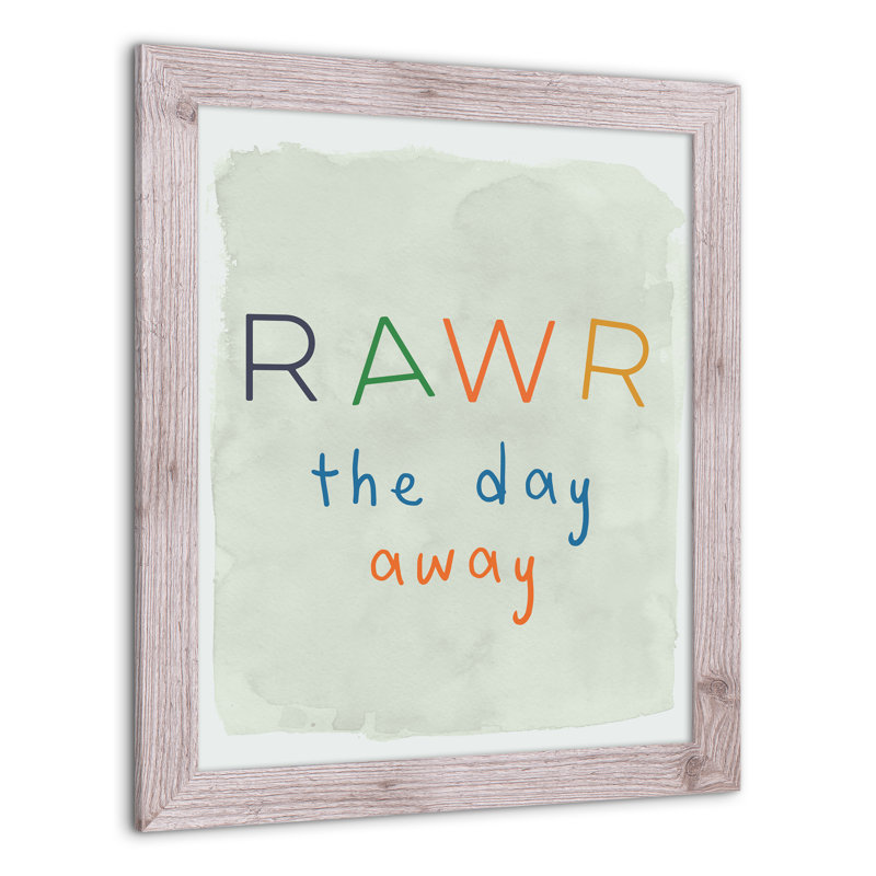 Roar The Day Away, art encadré, H 24 po x l 20 po x P 0,75 po, Cadre blanc