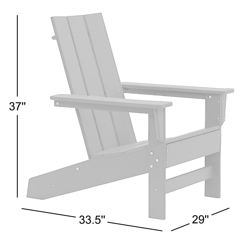 Ratcliff Outdoor Adirondack Set, Black