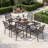 63"X33" Rectangle Metal Patio Dining Table, Seats 6 Comfortably, Weather-Resistant Rust-Proof Powder-Coated Finish, Fits Backyard, Patio