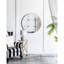 Miroir mural rond 36 po avec ornement en résine 36 po
