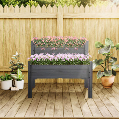 Outsunny 34"X34"X28" Raised Garden Bed
