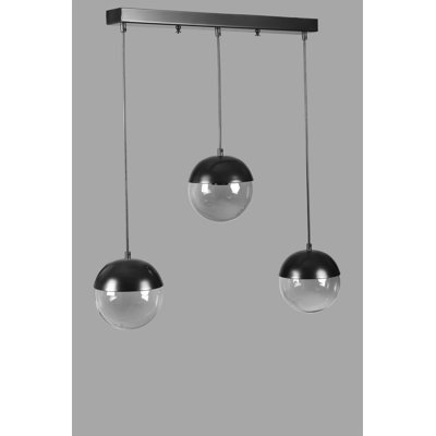 Elegant Dark Grey Chandelier, Adjustable Height, Metal Body, 21.7 in Base Plate | 5.9 in Cap Diameter | E27 Socket, Max 40W | Stylish Lighting for Modern Living Rooms & Dining Areas, Durable & Eye-Catching Design