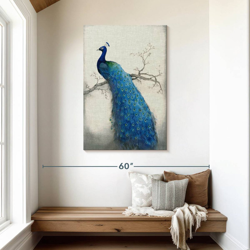 Brampt Peacock Blue II, 45" H x 30" W