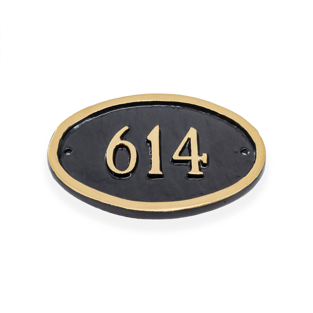 Classic Oval Address Plaque Montague Metal Products Inc. 