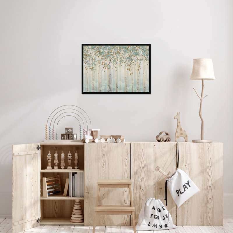 Dream Forest I by James Wiens - Painting Print, Black Single Picture Framed Paper, 65cm H x 95cm W
