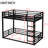 Metal Twin Xl Over Floor Bunk Bed, Black, Frame, Noise - Minimized, Full Length Guardrails For Shared Adult Sleep Black , Low Design, Reducing, Ideal Bedrooms And Dorms-2111234429