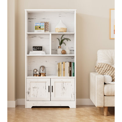 White Bookshelf With LED Lights