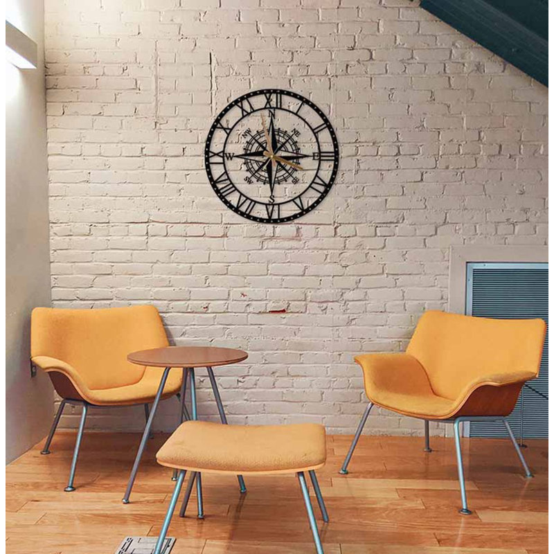 Ber 45cm Silent Wall Clock, 45cm H x 45cm W x 1.5cm D