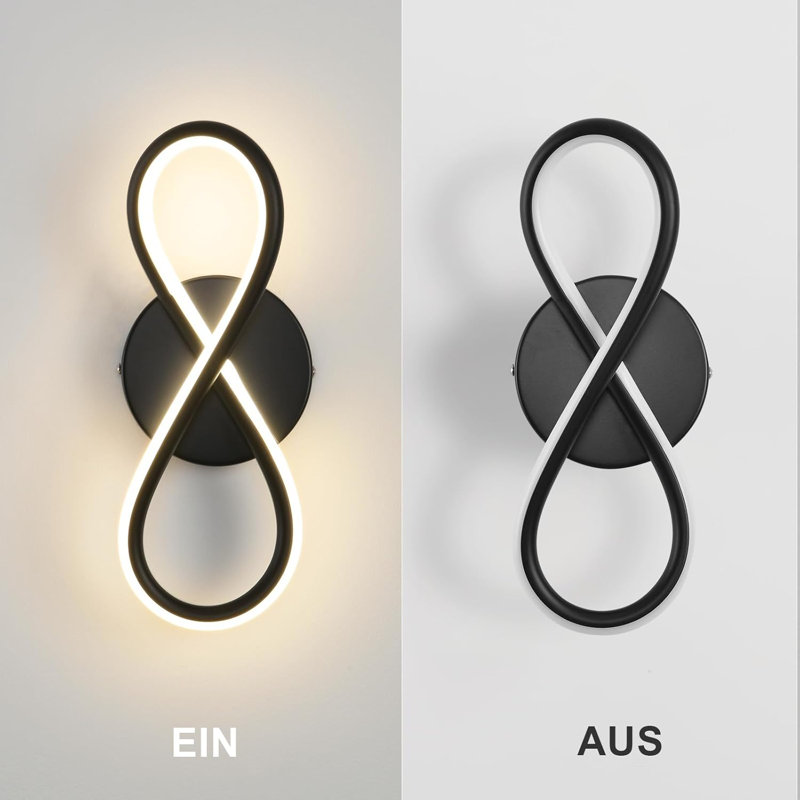 1-Light LED Flush Mounted Sconce, Black