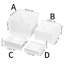 4PCS Acrylic Cube Display Box Riser Nesting Riser Stands for Dessert Cake Collectibles Jewelry Figures Show,Buffet Risers,Food Risers for Buffet Table(Four storage bags are included.)
