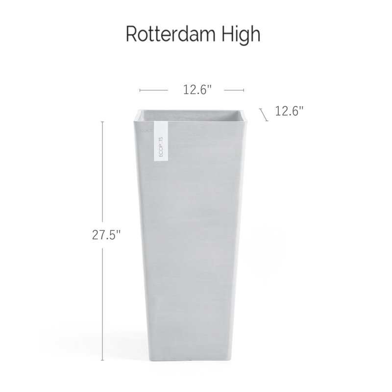 Pot Planter, White Gray