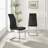 Everson High Gloss 4 Seat Extendable Dining Set with Luxury Faux Leather Upholstered Dining Chairs-1443101643