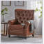Luxueux fauteuil inclinable rembourré avec glissement en douceur et positions réglables pour un confort et une détente ultimes.
