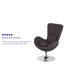 Chaise de réception pivotante avec siège incliné Marilo LeatherSoft - Siège d'invité-55377128