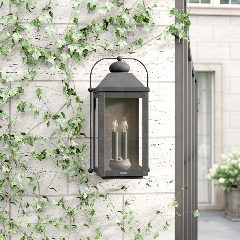 Anchorage 4-Light Outdoor Wall Lantern, Aged Zinc, 11" W x 21.25" H