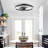  Crystal Flush Mount Ceiling Fan With Light And Remote, Black Ceiling Fan For Bedroom, Living Room-1442094220