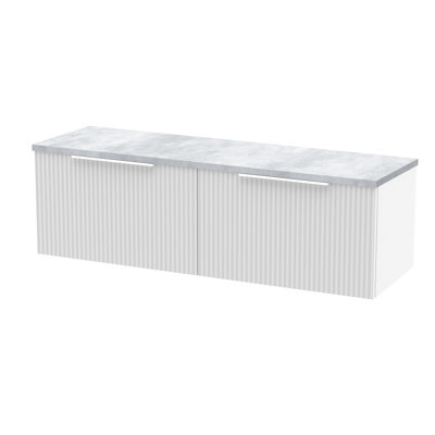 Fluted 121.5cm Double Bathroom Vanity Base Only