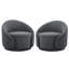 Fauteuil demi-tonneau pivotant rembourré Aunna-1337935450